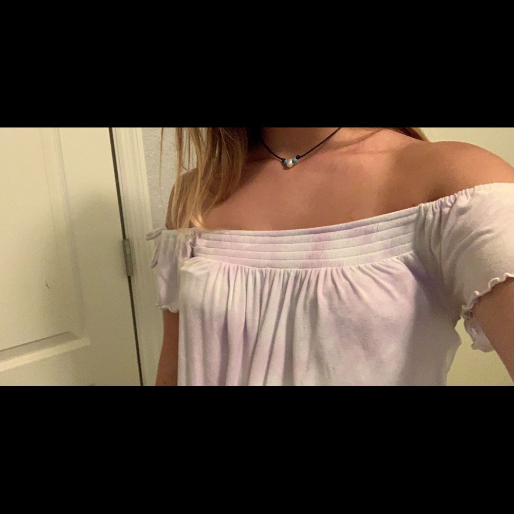 American eagle off the shoulder blouse